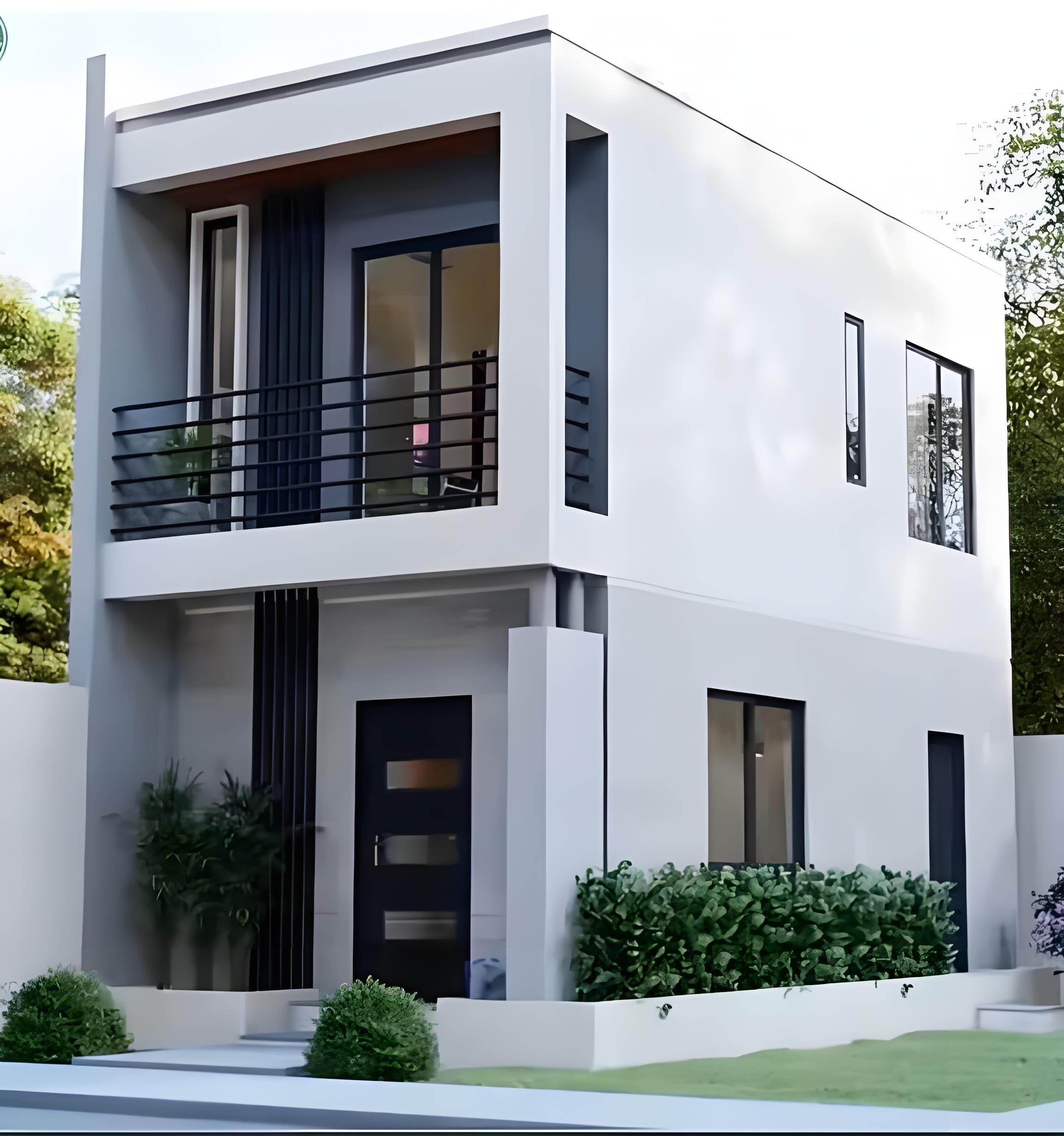 56sqm 2 Storey Modern Villa 2 Bed 1 Bath Light Weight Concrete Panel System Modular Home in Philippines