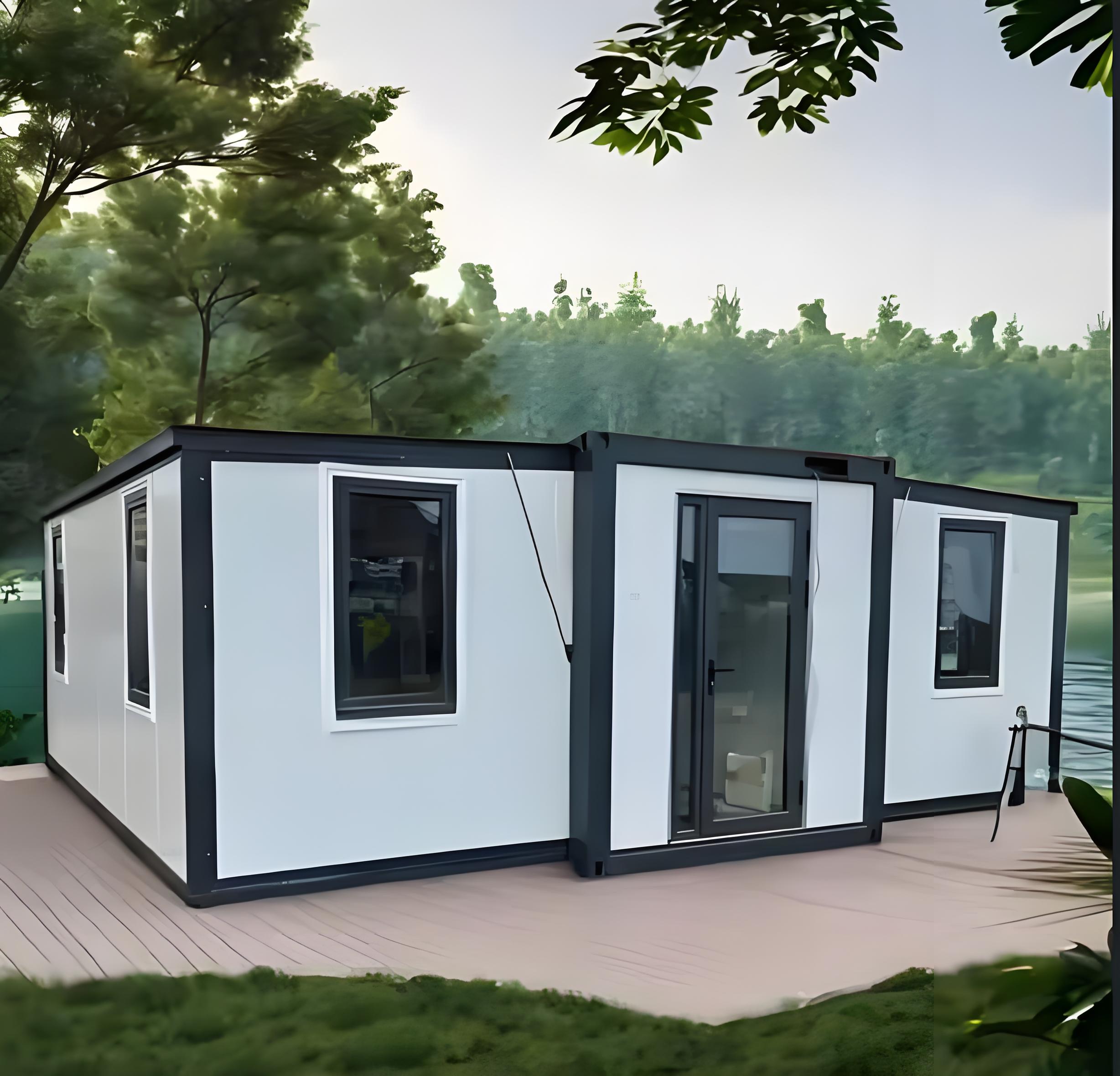 40ft Steel Sandwich Panel Expandable Container Off-Grid Living Office Hotel Kiosk Toilet Use for Patio Roof Container House