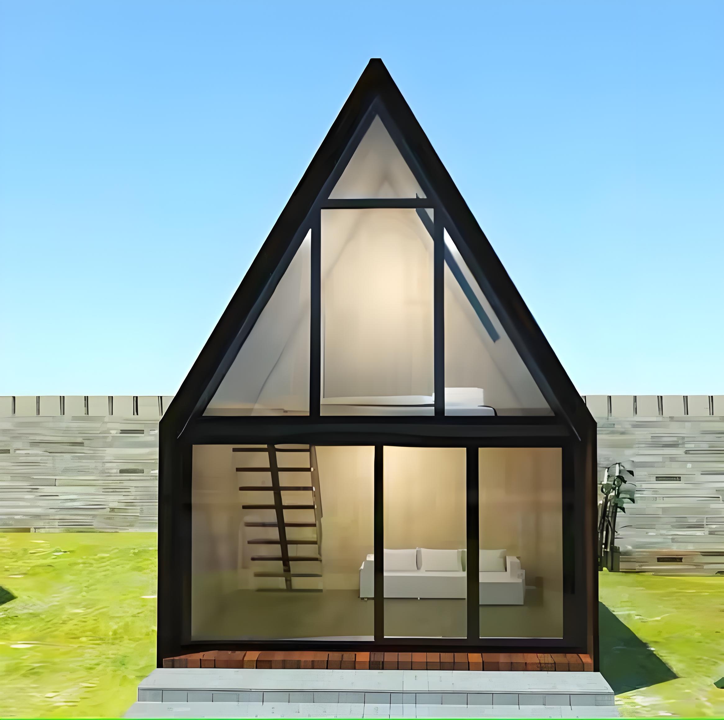 9sqm Tiny Resort Chalet for Living Small Honeymoon Homestay Cabin Loft Design Summer House with Glass Roof